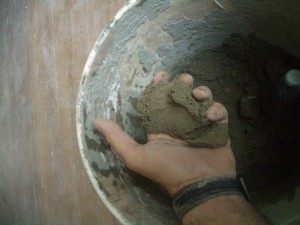 Properly prepared deck mud Image of properly prepared deck mud