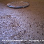 Close up of shower mud bed