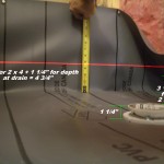 Marking line for top mud bed slope Marking line for top mud bed slope