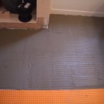 Leveling over WarmWire for Ditra Installation