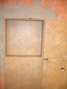 Side pieces of bullnose installed Side pieces of bullnose installed