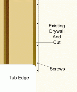 drywall, backerboard transition
