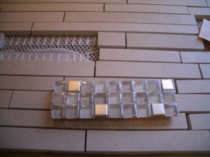 glass mosaic insert with ditra glass mosaic insert with ditra