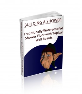 Traditional shower floor with topical wall building manual