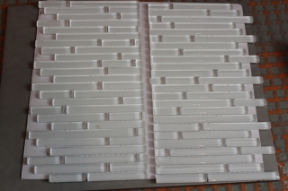mosaic sheet cut in half