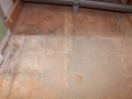 marking the shower floor for laticrete linear drain