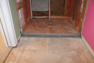 Laticrete linear drain placement