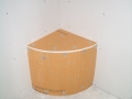 Arced corner shower bench5428