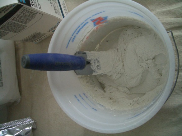 Then add the rest of the powder and MIx it up well