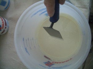 MIx the liquids together before adding powder!